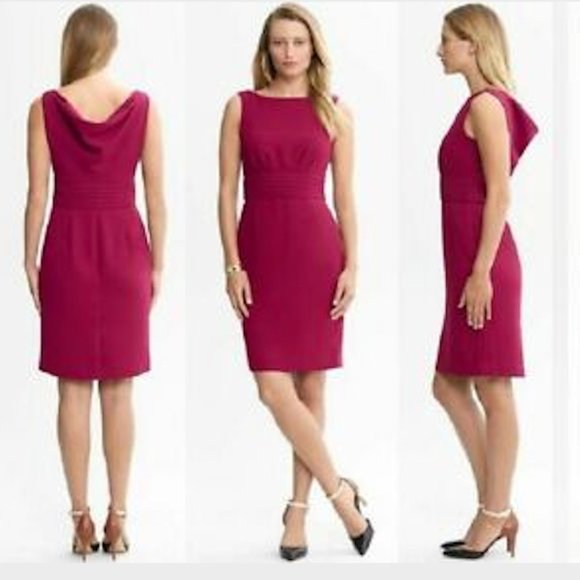 Banana Republic Vera Draped Sheath Dress - Picture 7 of 8